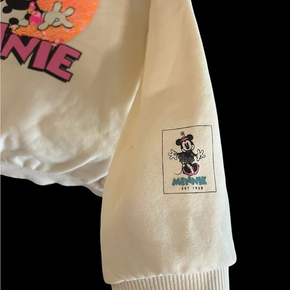 Minnie Mouse H & M Crew Neck Sweatshirt, Sequence, Girl’s Size 5 - Picture 2 of 3